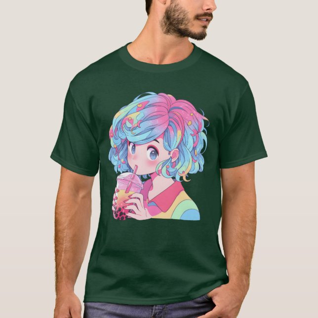Camiseta Anime E Família Boba Bubbleea (Frente)