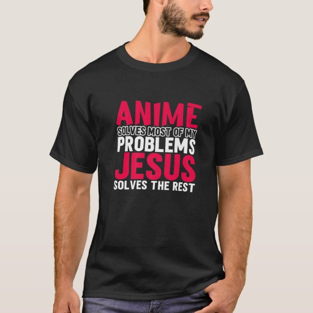 Camiseta Anime E Jesus Manga Coisa Anime Girl (Frente)