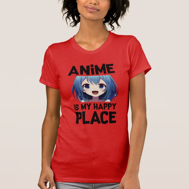 Camiseta Anime é meu lugar feliz (Frente)