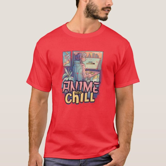 Camiseta Anime e relaxar Anime (Frente)