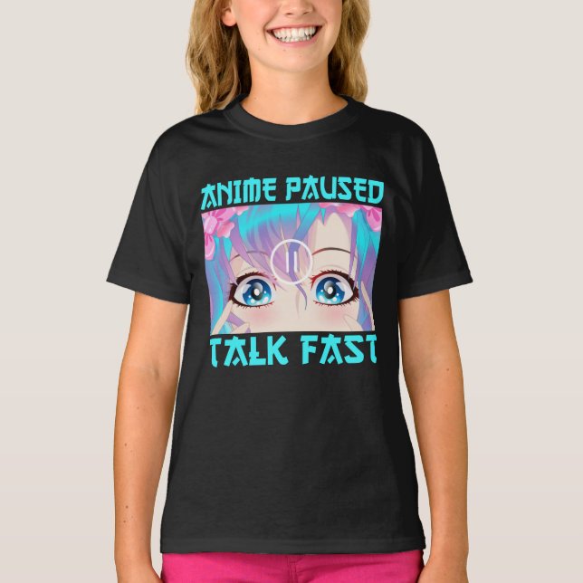 Camiseta Anime em Pausa Conversa Rápida (Frente)