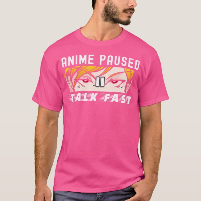 Camiseta Anime em Pausa Conversa Rápida (Frente)