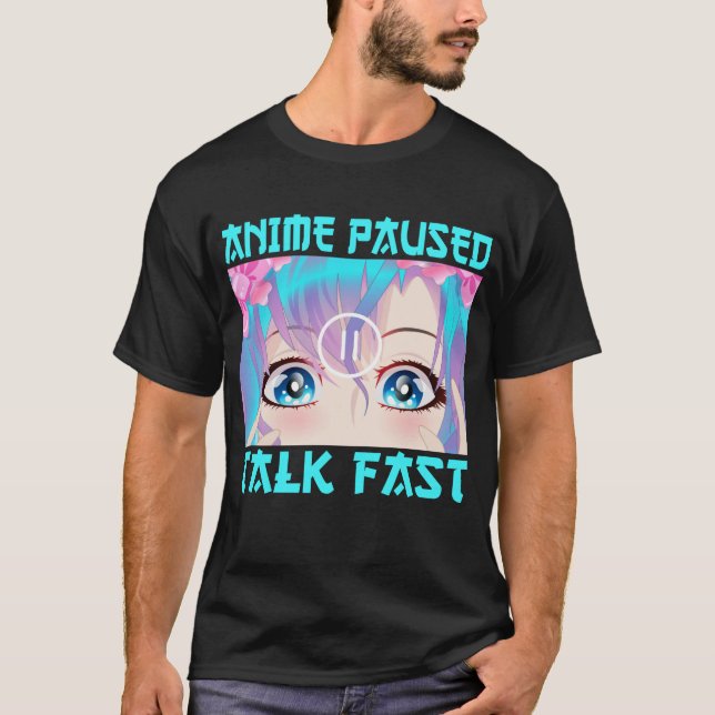 Camiseta Anime em Pausa Conversa Rápida (Frente)