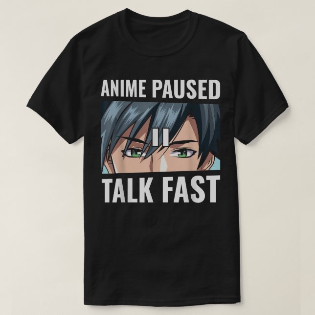 Camiseta Anime Em Pausa Conversa Rápida Gamer Anime Lover G (Frente do Design)