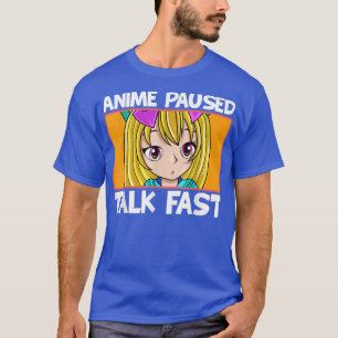 Camiseta Anime Em Pausa Conversa Rápida Raparigas Adolescen