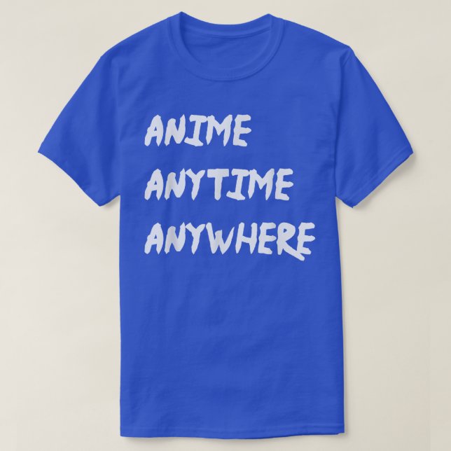 Camiseta Anime Em Qualquer Lugar, Meninas Adolescentes (Frente do Design)