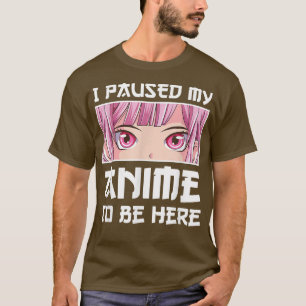 Camiseta Anime Engraçado Kawaii Otaku Eu Parei meu Anime pa