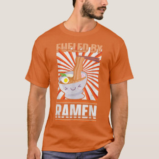 Camiseta Anime Engraçado Ramen Noodle Lover Alimentado Por