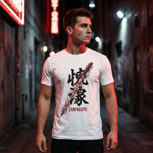 Camiseta Anime Espada Espirito Zanpakuto com Relâmpago Verm