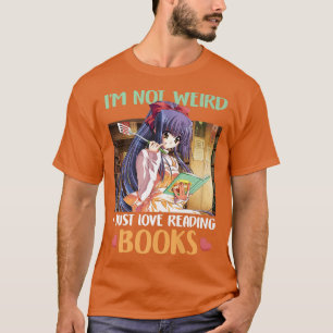 Camiseta Anime, eu não sou esquisito, adoro ler livros Mang
