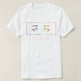Camiseta Anime Eyes Rainbow T-Shirt [olá]