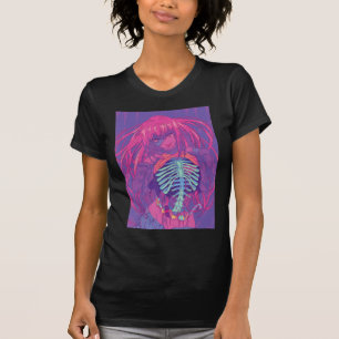 Camiseta Anime fantasia de Halloween Garota Waifu assustada