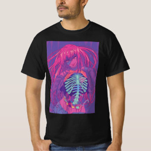 Camiseta Anime fantasia de Halloween Garota Waifu assustada