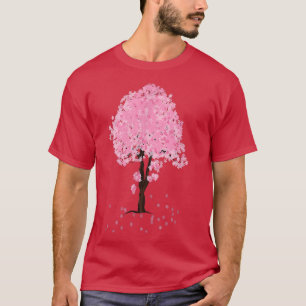 Camiseta Anime-flor-de-árvore-Sakura japonesa