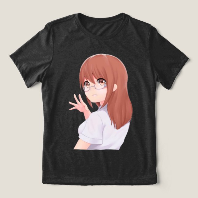 Camiseta anime fofa para mulheres (Design frontal)