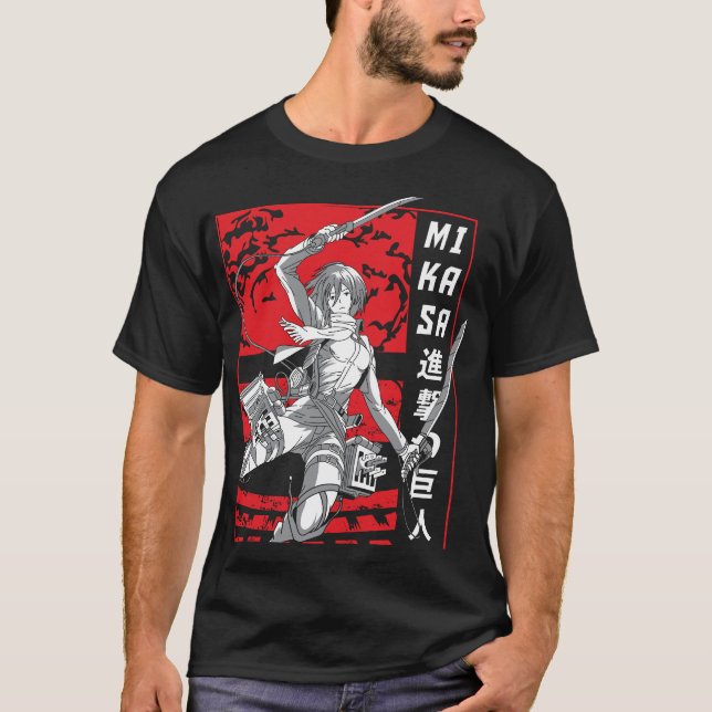 Camiseta Anime Frame Eren Sharp Look Tee (Frente)