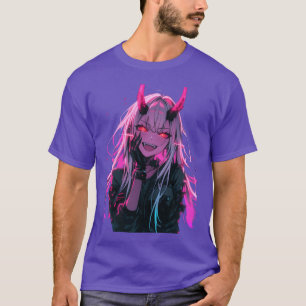 Camiseta Anime Garota Demônio Kawaii Waifu Anime Japonês am
