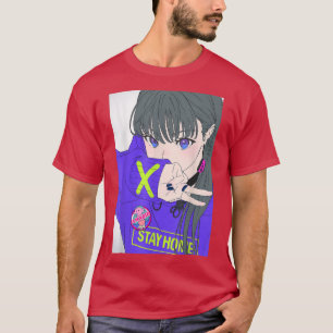 Camiseta Anime Girl Aestic Waifu Japonês Otaku T-Shirt