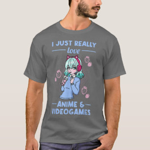 Camiseta Anime Girl Gaming Lover Otaku Anime Boba Bubble Te