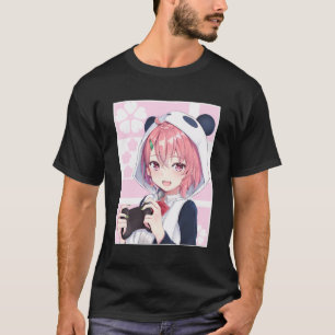 Camiseta Anime Girl Japonês Aestética Anime Otaku Gift