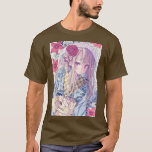 Camiseta Anime Girl Kawaii Waifu Aestética japonesa Manga O