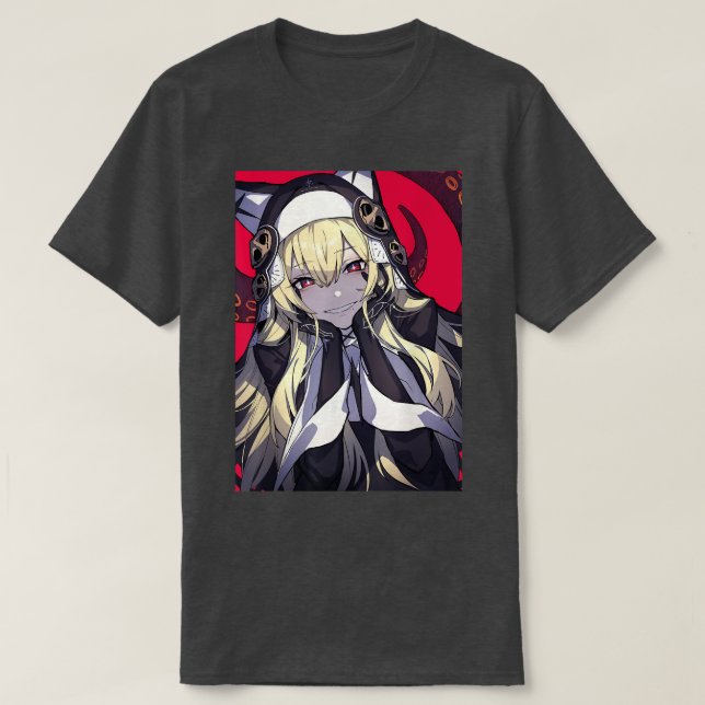 Camiseta Anime Girl Kawaii Waifu Aestética japonesa Manga O (Frente do Design)
