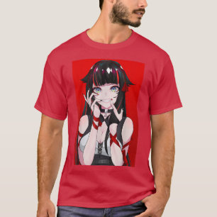 Camiseta Anime Girl Kawaii Waifu Aestética japonesa Manga O