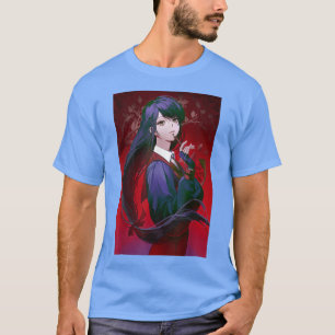 Camiseta Anime Girl Kawaii Waifu Aestética japonesa Manga O