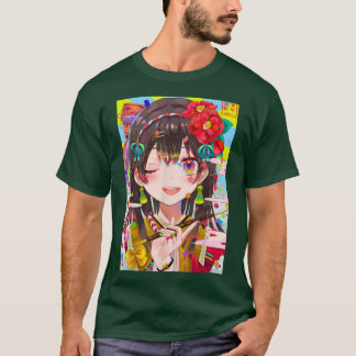 Camiseta Anime Girl Kawaii Waifu - Estética japonesa Otaku 