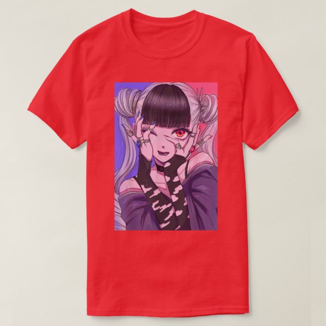 Camiseta Anime Girl Kawaii Waifu - Estética japonesa Otaku  (Frente do Design)
