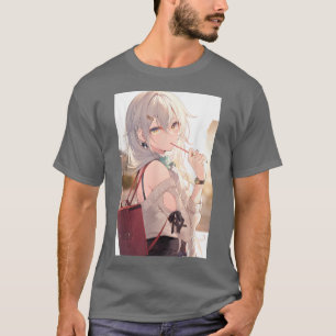 Camiseta Anime Girl Kawaii Waifu - Estética japonesa Otaku 