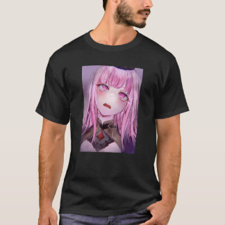 Camiseta Anime Girl Kawaii Waifu - Estética Rosa Japonesa O