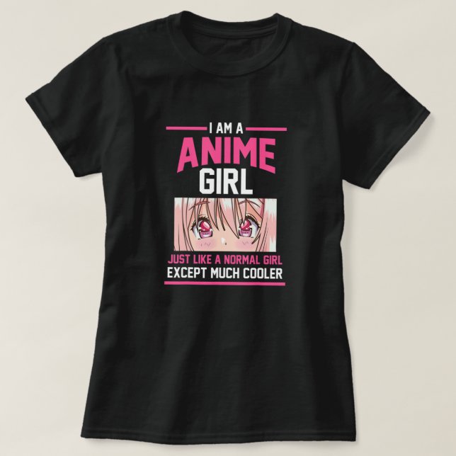 Camiseta Anime Girl Otaku (Frente do Design)