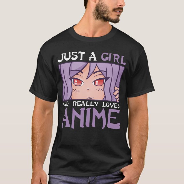 Camiseta Anime Girl Otaku Kids Fã de mangá japonês (Frente)