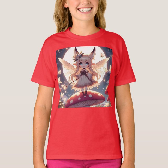 Camiseta Anime Girl Pixie Hippie Moon Fairy (Frente)