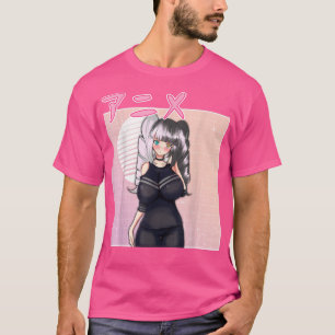 Camiseta Anime girl retro Japanese vaporwave aesthetic pink