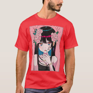 Camiseta Anime Girl Sakura Hair Pinky Japonês Aestésico Ka
