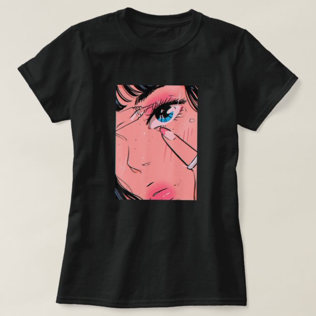 Camiseta Anime Girl Vaporwave Egirl Aestic Japonês Otak (Frente do Design)