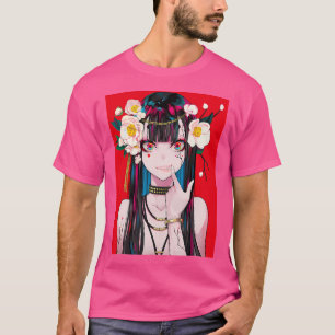 Camiseta Anime Girl Waifu japonês estético Kawaii Otaku