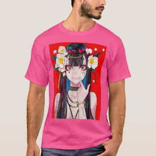 Camiseta Anime Girl Waifu japonês estético Kawaii Otaku