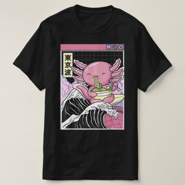 Camiseta Anime Girl Waifu Que Ama Anime Ramen E Sketchi (Frente do Design)