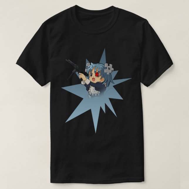 Camiseta Anime Girl With Gun (Frente do Design)