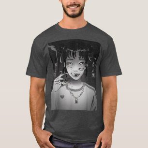 Camiseta Anime Girl Yokai Waifu Manga Estética Japonês Ot
