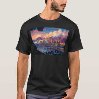 Camiseta Anime Honolulu A Vibrant Anime Inspired Skyline gi