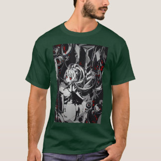 Camiseta Anime Horror Aesthetic Scary Creepy Girl Japanese