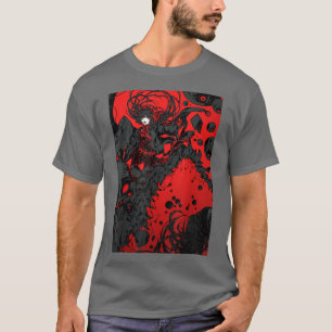 Camiseta Anime Horror Estética Assustadora Garota Assustado