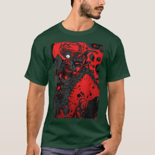 Camiseta Anime Horror Estética Assustadora Garota Assustado