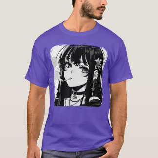 Camiseta Anime Horror Girl Aesthetic Grunge Waifu Japanese 