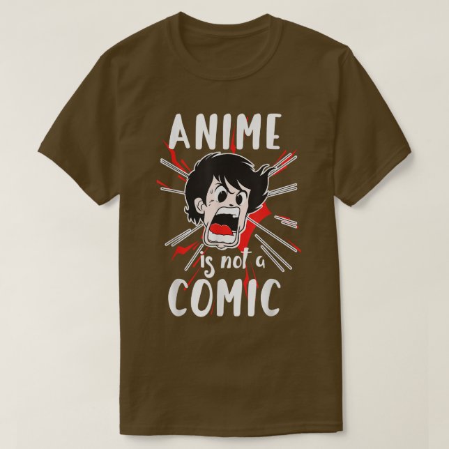 Camiseta Anime Is Not A Comic  Japan Otaku Anime Slogan  (Frente do Design)