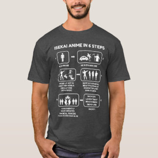 Camiseta Anime Isekai em Si Passos Anime Isekai Engraçado N